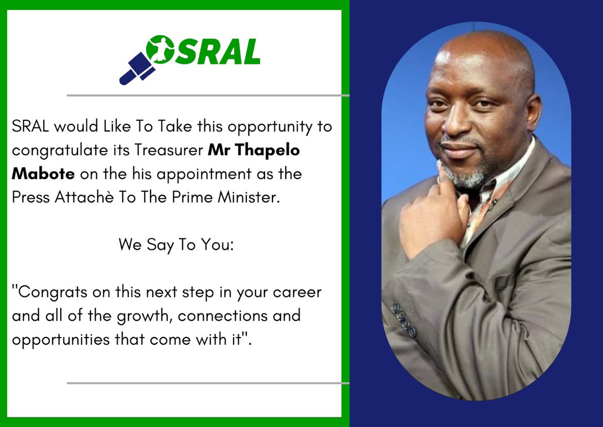 LebajoaTebalo's tweet photo. #SRAL to their colleague https://t.co/PERK156SP6