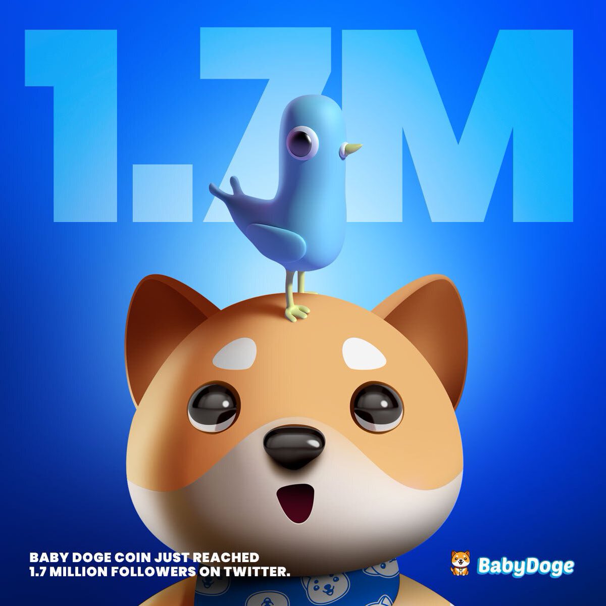 Happy Saturday! We just passed 1.7 MILLION followers on Twitter! 

How do you think #BabyDoge is positioned after Elon acquired Twitter?
