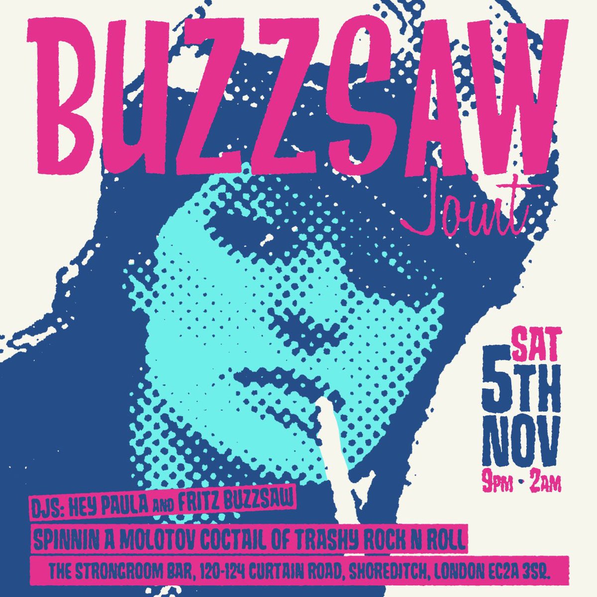 Buzzsaw Joint action tonight at <a href="/StrongroomBar/">Strongroom Bar</a> with guest dj Hey Paula