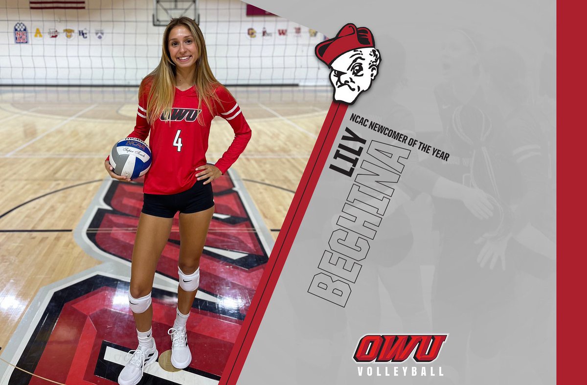 Newcomer of the Year! 😤 Yes Lily! 

She was also named 3rd Team! Way to go Lily! #owuvb #gobishops #jagcup #jagontracc #conferenceawards #ncac