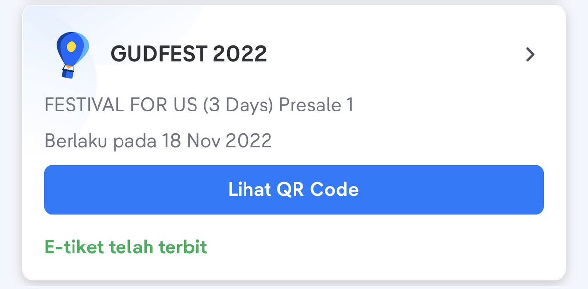 WTS🎫

2 tickets Gudfest 2022 (Festival For Us 3 days pass)
18-20 November 2022
harga presale 1 (1.325 each)

#wts #gudfest #gudfest2022 #jualtiket