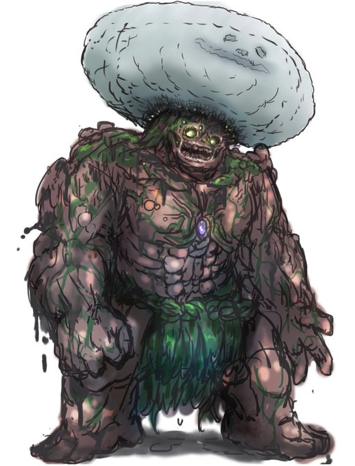 スワンプポンタタ着色してみました(*'ω`*)
キャラは時間がかかるのにモンスターはなぜかあっさりできちゃう…!胸の中心の発光体は沼地の魔素の結晶です!(素材&amp;戦利品)これが大きいほど体が大きく、強い個体となります!近接攻撃には毒による汚染攻撃が付与されるので生身で倒す際は気を付けてね! 