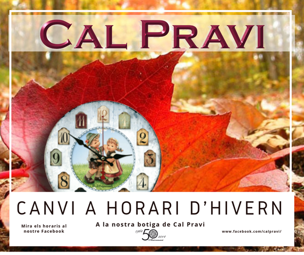 vinspravi's tweet photo. Horari d'hivern. Nou horari a la nostra botiga de #manresa. De dilluns a dijous, a la tarda, obrirem i tancarem 1/2 hora abans. #bages #tardor #horari @vinspravi https://t.co/jUizyQRvMN