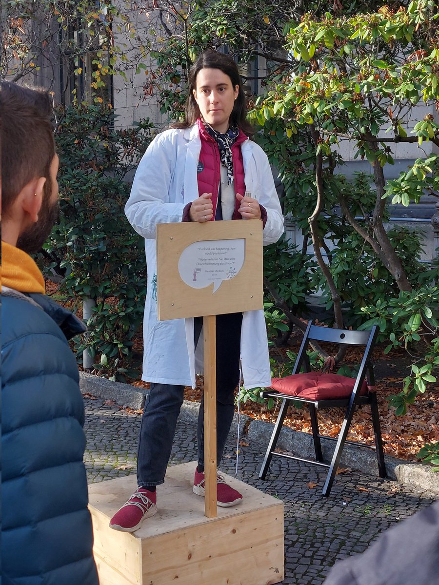 berlin_soapbox's tweet photo. Let's see what Heather Murdock (Soapbox 2: 1:30 - 2pm) is up to!

Heather's a hydrotechnical #engineer &amp; #PhD #researcher at @UniPotsdamWater/@unipotsdam.

She's asking: "If a #flood was happening, how would you know?'

Let's see what she has to say! https://t.co/u8DDkbYGCY