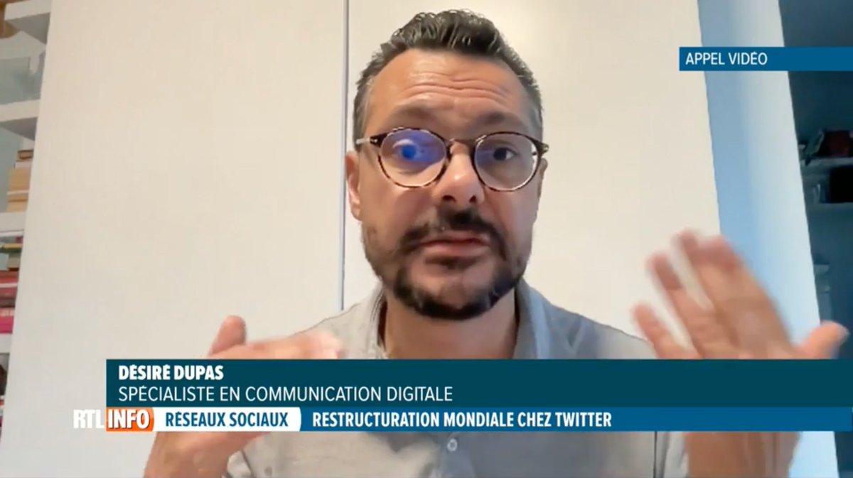 😎 Petit passage TV de <a href="/desire_dupas/">Désiré Dupas</a>  dans le JT de <a href="/rtlinfo/">RTL info</a> au sujet du rachat de <a href="/Twitter/">Twitter</a>  par <a href="/elonmusk/">Elon Musk</a>  et la vague de licenciements.

👉 Explications en images et vidéos ici : rtl.be/info/video/827…
