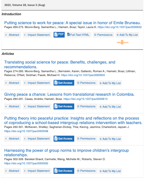 Peace and Conflict: Journal of Peace Psychology tweet media