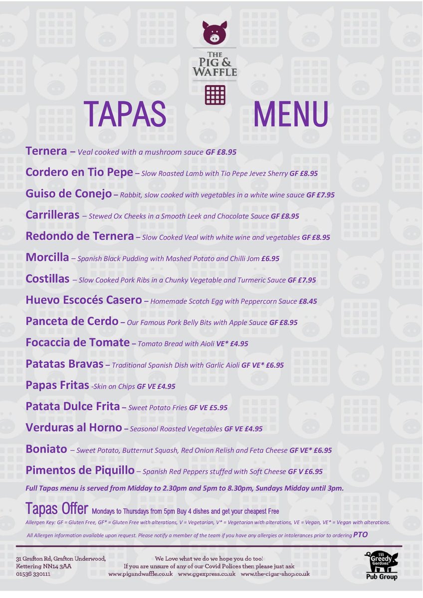 ThepigW's tweet photo. We are proud to announce the start of our new authentic Spanish Tapas Menu from tonight. Our Spanish chefs using the best ingredients will bring you a touch of the Mediterranean to Northamptonshire! Reserve https://t.co/n7znZ5eYPC or call the team
Dios los bendiga a todos! https://t.co/VIEfFapki8