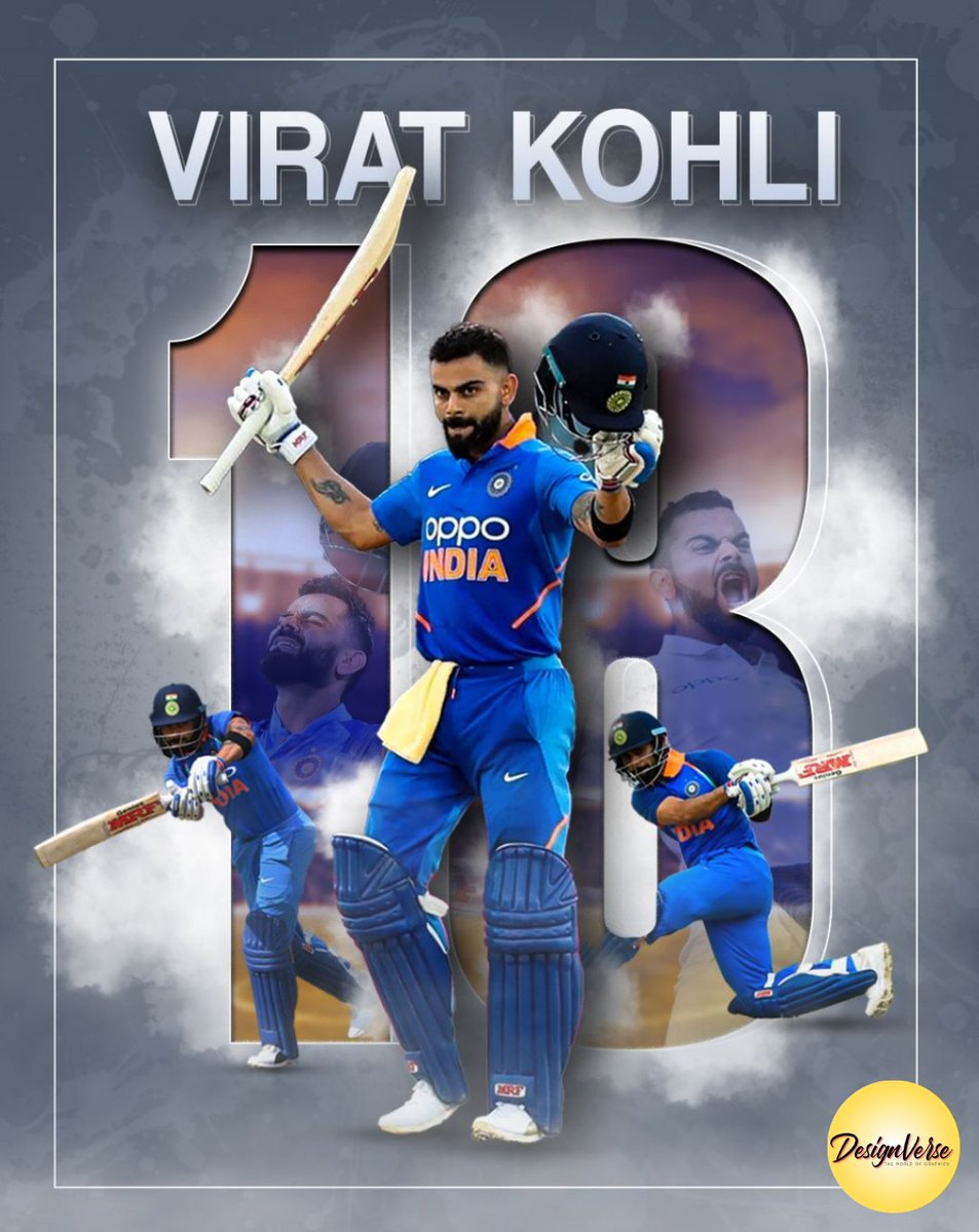 thedesignverse's tweet photo. Wish you a very Happy Birthday @imVkohli sir. 
.
.
.
#India #cricket #Graphicdesign #photoshop #design #poster #posterdesign https://t.co/6SyQ8oJwf3