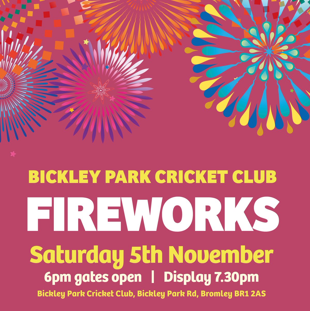 Tonight's Firworks display is STILL ON. Gates open from 6pm Display at 7.30pm Tickets available at the door and online at: tickets.bickleypark.co.uk/events/firewor…