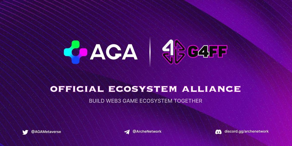 AGAMetaverse's tweet photo. 📢We are pleased to announce our new ally with  
@g4ffclub 

G4FF aims to expand on the idea of the gaming culture as not only a means of entertainment but to make it a form of income.

📌Read More:https://t.co/1diCXbFq1l https://t.co/FeOo0w53Gu