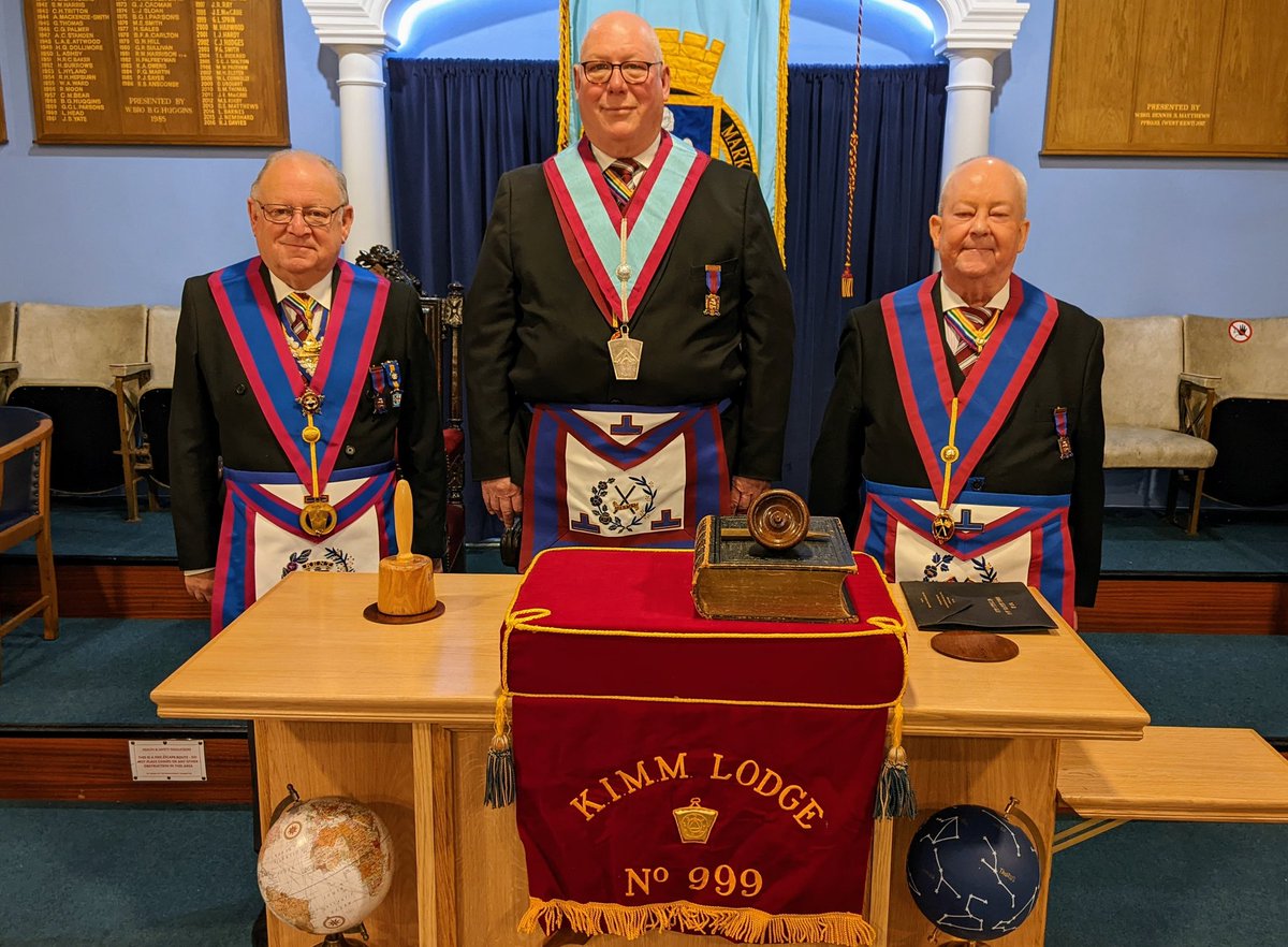 Congratulations to W.Bro. David Barden on becoming Worshipful Master of Kent Installed Mark Masters Lodge No.999.