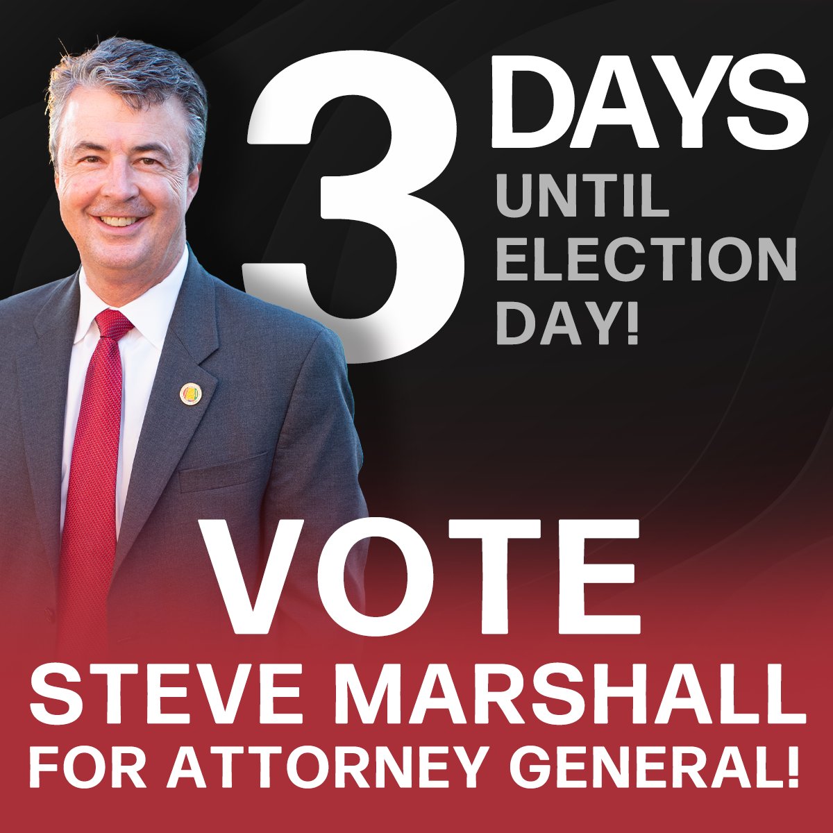 With only 3 days left until Election Day, be sure to get out and vote on November 8th! Click here to find your polling location: marshallforalabama.com/findmypollingl…