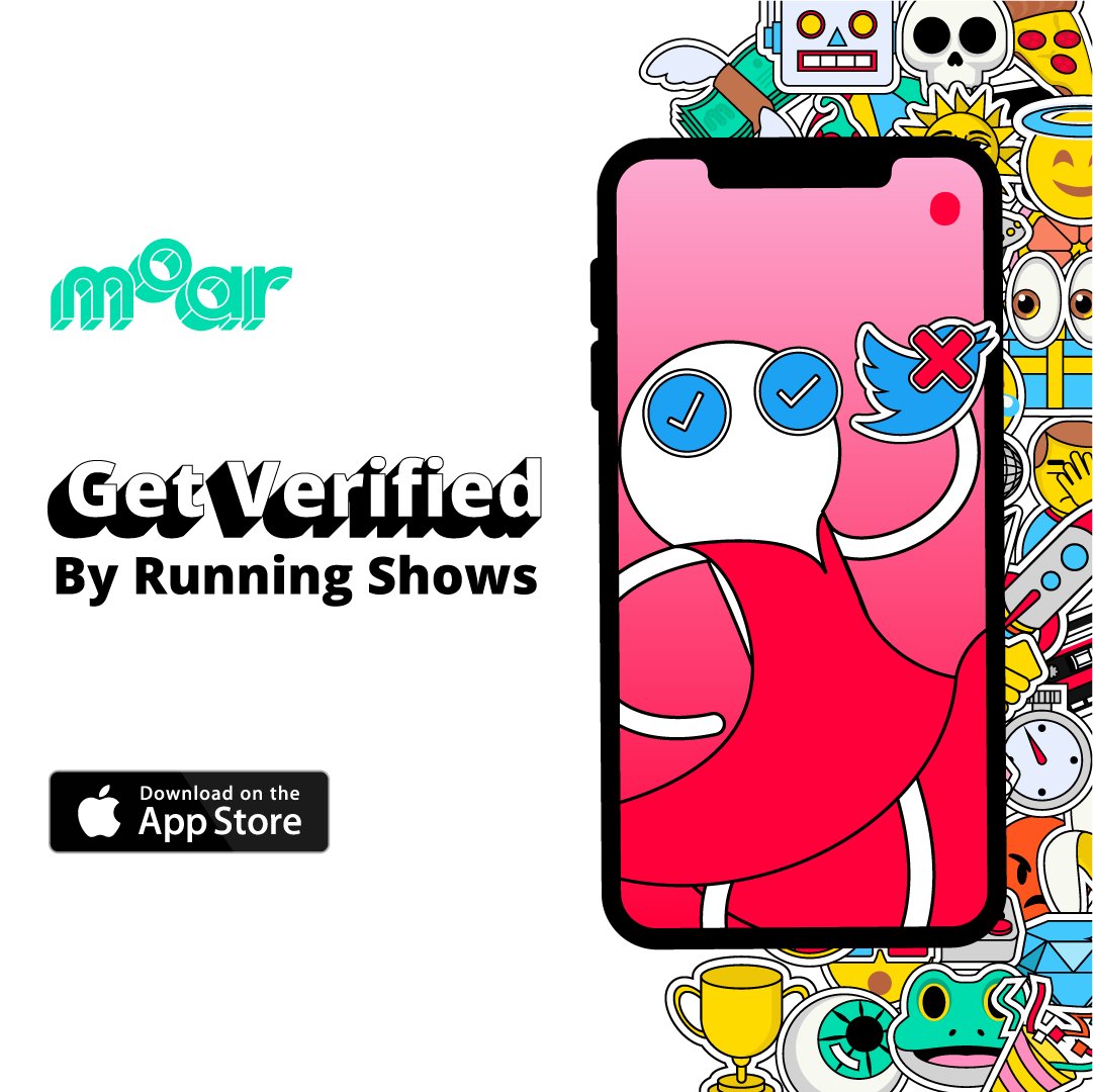 $8 a month for a blue tick? We’ll do one better - if you run a show on Moar which we like we’ll give you one for free!

#getverified #livestreaming