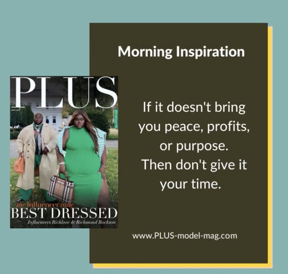 Plusmodelmag's tweet image. Morning Inspiration... #plusmodelmag