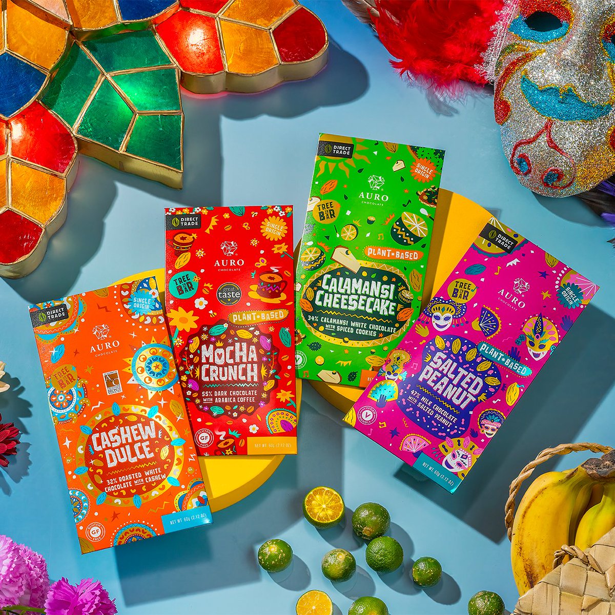 Introducing our ALL NEW Filipino Fiesta-inspired collection! It’s like a party in your mouth! 🎉 Get these at aurochocolate.com/collections/al…
#AuroChocolate #Auro #AuroExperience #Treetobar #Plantbased