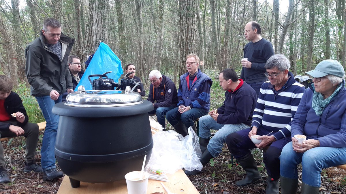 Noeste arbeid aan de oeverzwaluwwand bij de Zevenhuizerplas tijdens de #natuurwerkdag in recreatiegebied de #Rottemeren .