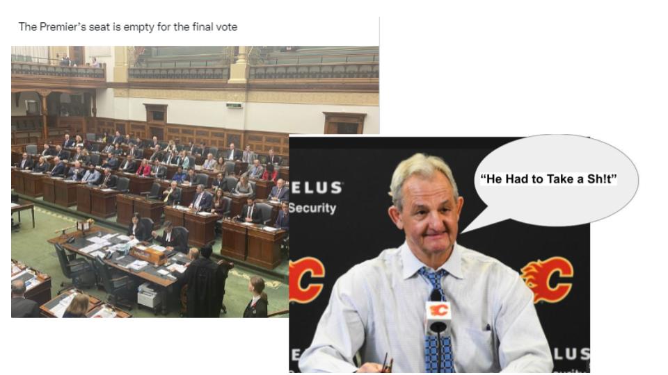Burning question of the week explained by Coach Sutter. Why was Doug Ford not in his seat for the final vote to take away workers rights? #onted #CUPESolidarity #ETFO