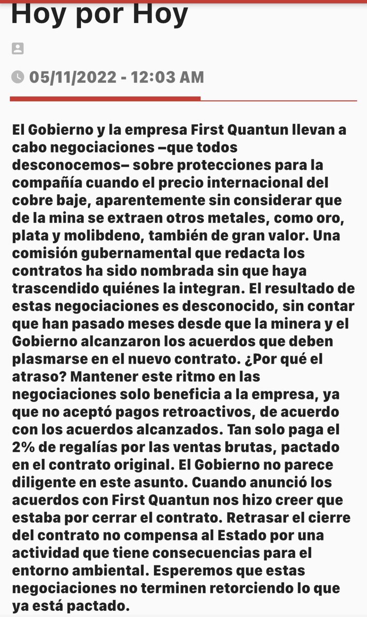 Todos saben que nada compensa el enorme daño ecológico que está causando la minería a cielo abierto en Donoso. Pero no se trata de proteger los recursos ni los intereses del país, se trata del enriquecimiento de 4 bellacos de dentro y de fuera a costa del empobrecimiento general.
