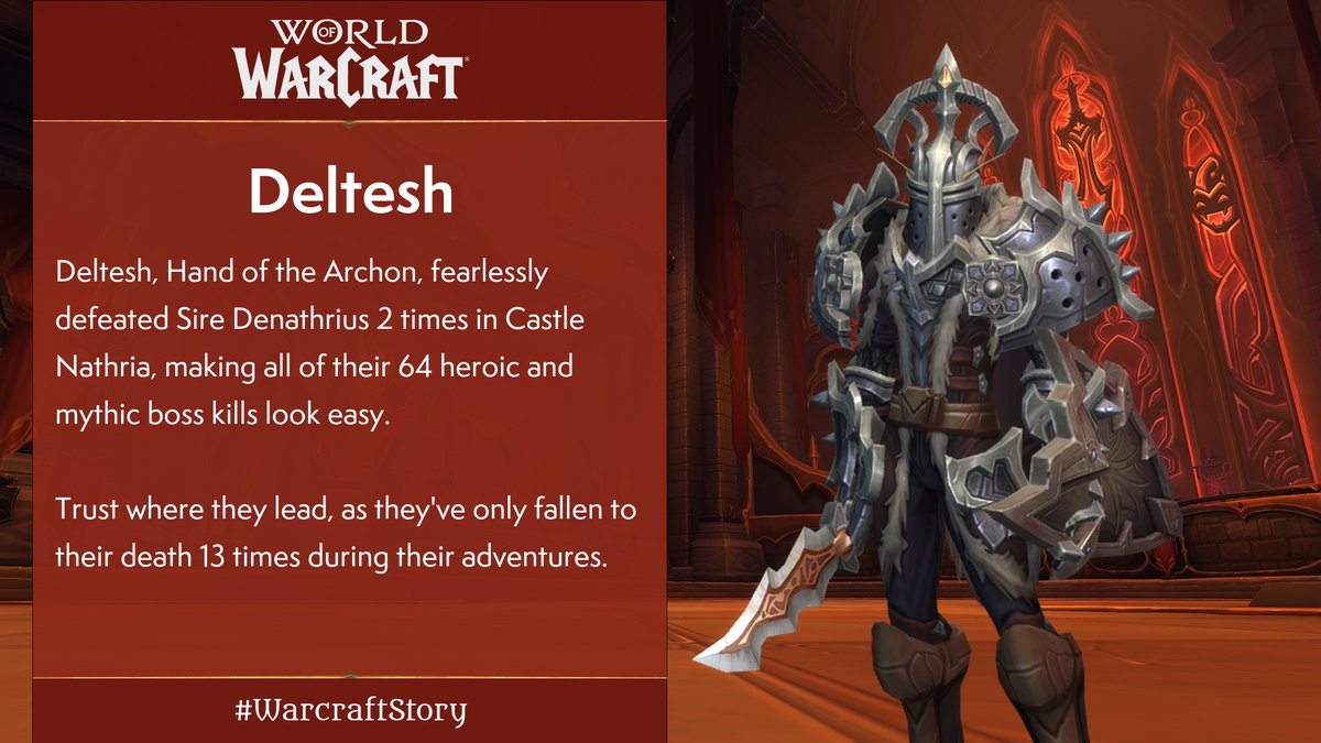 Warcraft's tweet photo. @DeltaAlpha_ A #WarcraftStory for the history books.

Reply to this tweet with the same info for a new story. https://t.co/nASUzi2y77