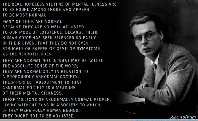 Aldous Leonard Huxley was an English writer and philosopher. He wrote nearly 50 books, both novels and non-fiction works, as well as wide-ranging essays, narratives, and poems. Born into the prominent Huxley family, he graduated from Balliol College, Oxford, with an undergraduate degree in English literature. Wikipedia