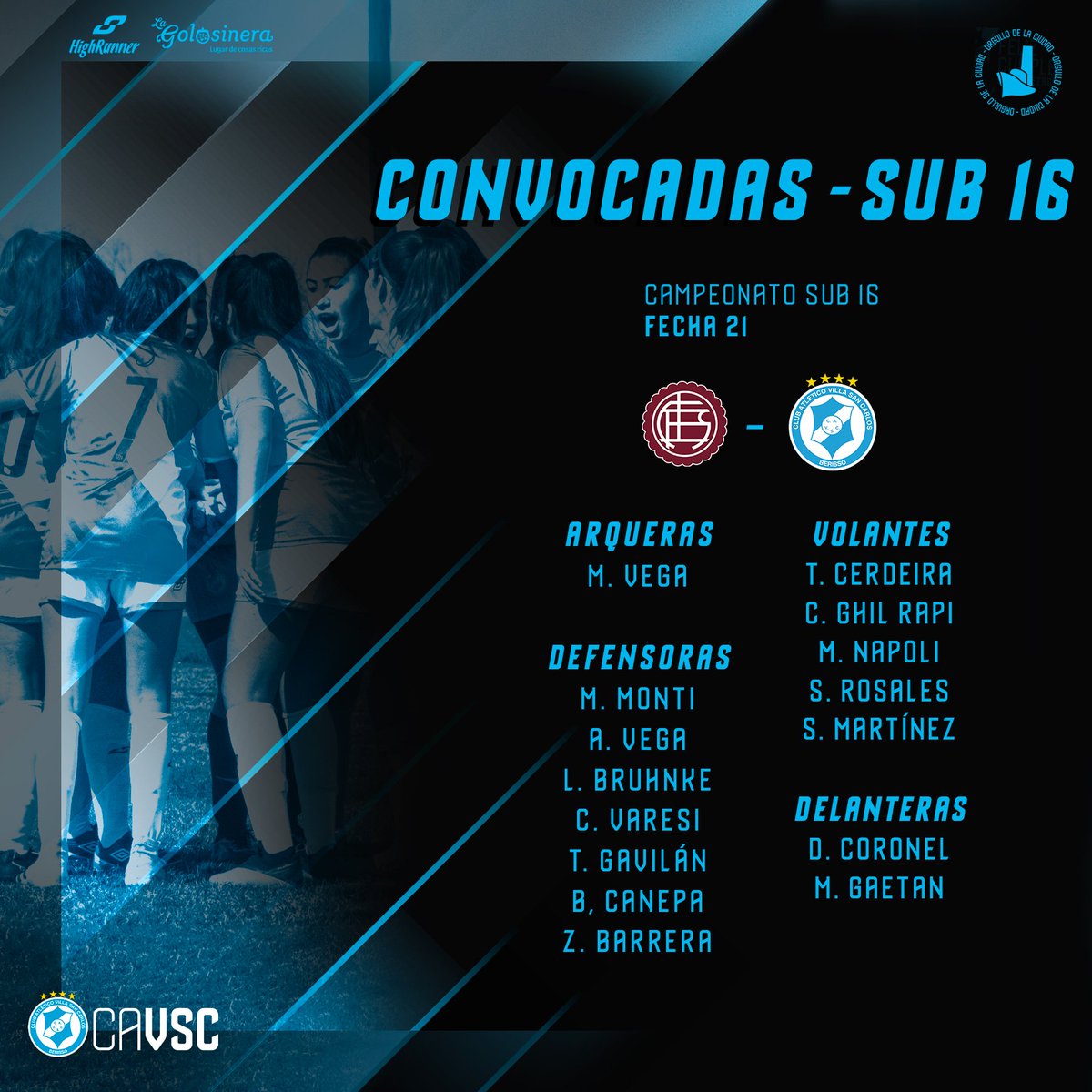 VSCFem's tweet image. 📋🔥 Lista de citadas para afrontar la última jornada de los Campeonatos Sub19 y Sub16 ante @clublanus

#SomosVillaSanCarlos 
#VSCFem