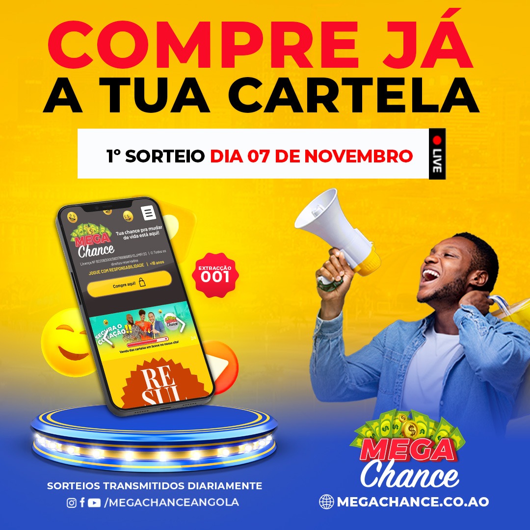 megachanceangol's tweet photo. Adquira a tua cartela através do https://t.co/m3VV4Y0Da9
#megachanceangola #luanda #chance #premios #vempraca #mudanca #sorteios https://t.co/cXialZfVO4