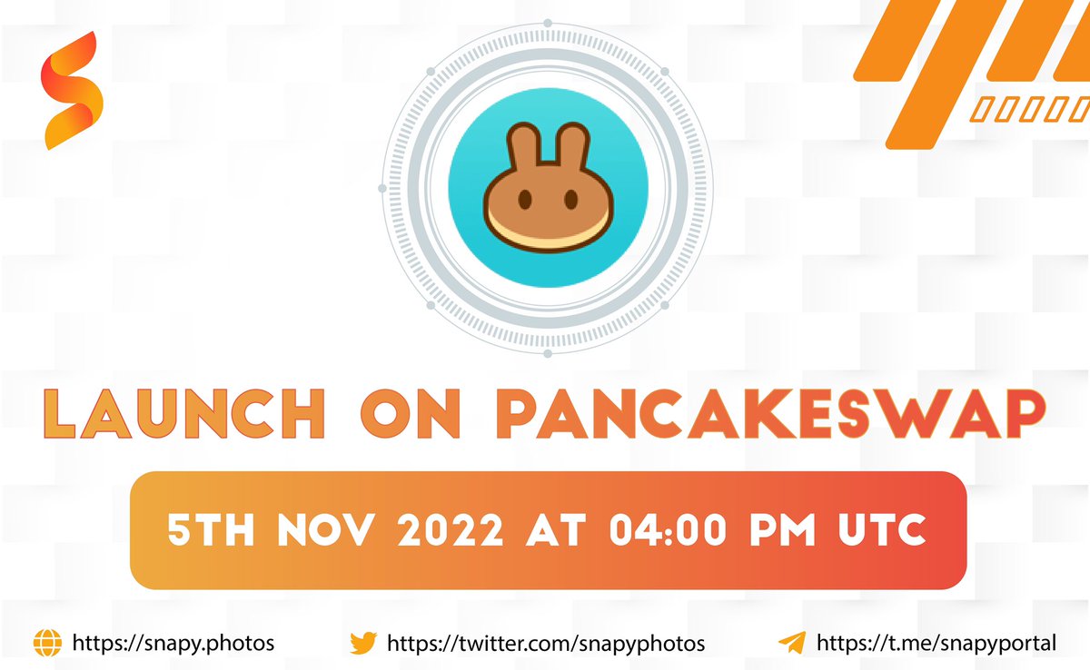 Are you ready? Less then 3 hours left till we go live on <a href="/PancakeSwap/">PancakeSwap</a> 🔥🔥🔥

pancakeswap.finance/swap?outputCur…

Join community: t.me/snapyportal

#BSC #1000xgem #BNB #BNBChain