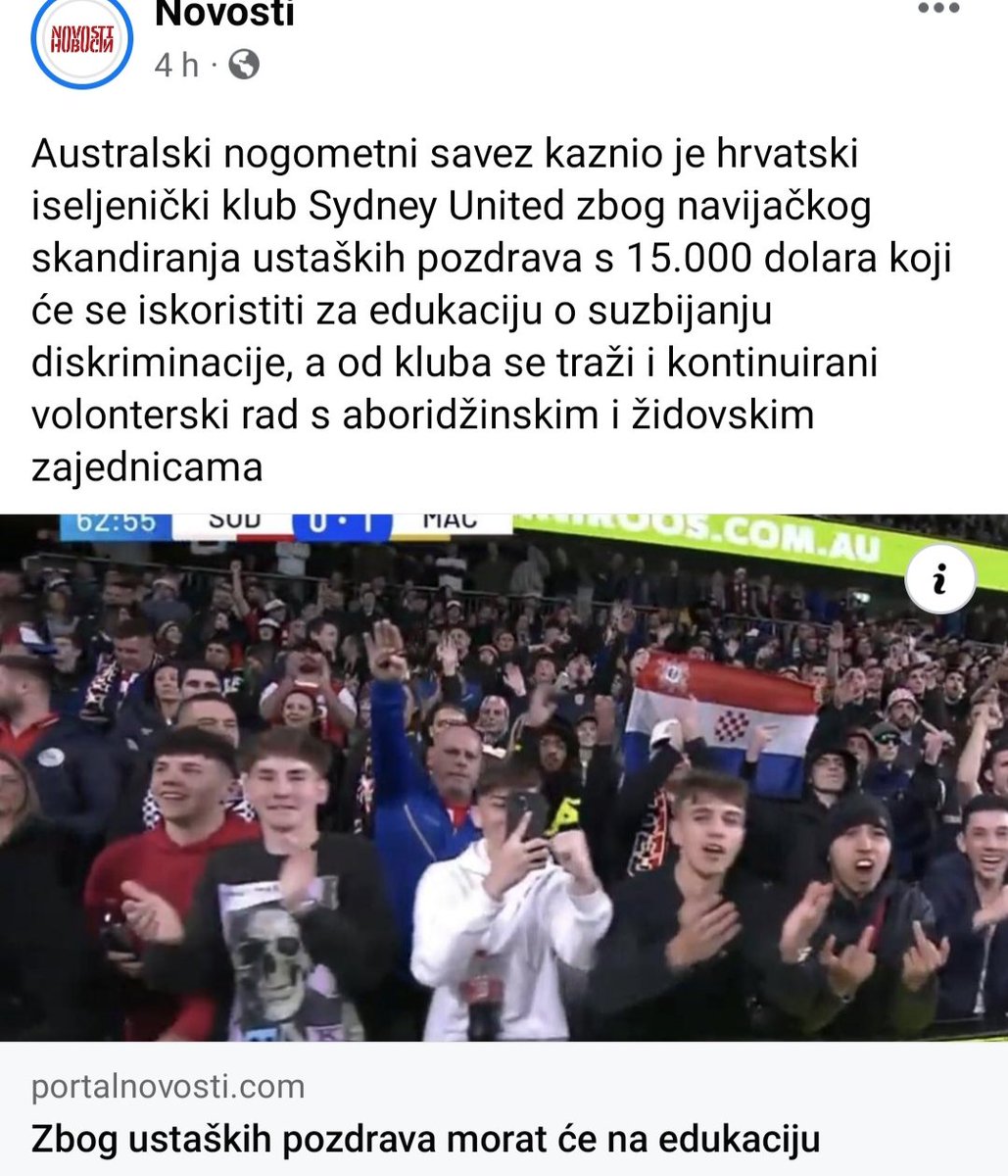 ViskovicVelimir's tweet photo. Zlo i naopako! Kamo ide ovaj svijet?! Eto, nakon Austrije sad i Australija kažnjava "domoljube". Još će i Hrvatsku prisiliti na to! Zamišljam kako Joea Šimunića i Bojse (Torcidu, svejedno) šalju na volonterski rad u Prosvjetu ili Pravoslavnu gimnaziju 😀 https://t.co/Jk1ywk0U1j