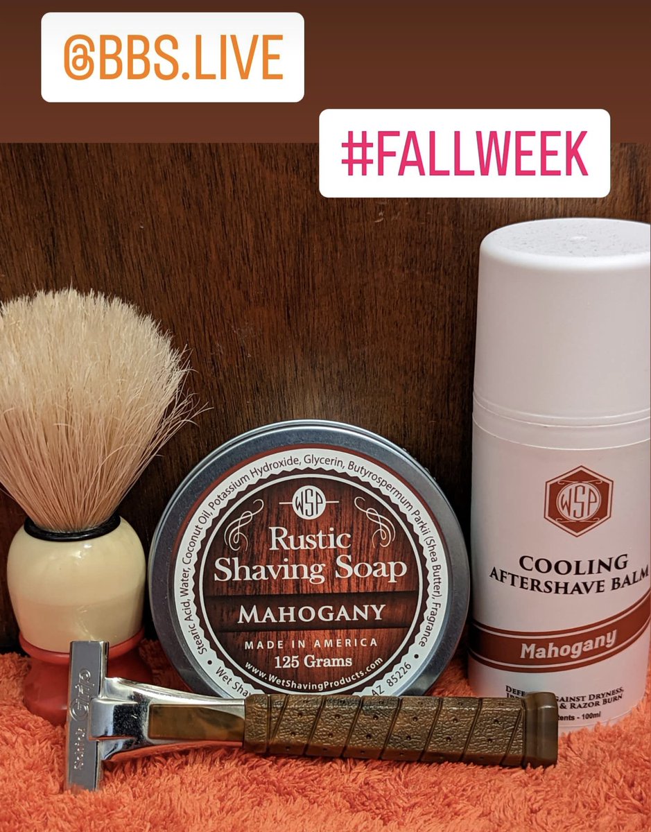 redwingzfan82's tweet photo. Nice #SOTD for #BBS Live #fallweek! Nice and rich #mahogany scent and the #Schick Grip did a great job!

Brush: Burma-Shave
Razor: Schick Grip
Blade: Schick Plus Platinum (3)
Lather and Aftershave: @WSP_shaving Rustic Mahogany and Cooling Balm
Towel: Lancaster Razor Works https://t.co/zuBCzrAh1O