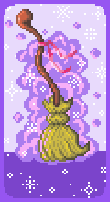 interprete_me's tweet photo. Pixel Art de Vassoura Mágica #bruxa. Timelapse aqui: https://t.co/izqiRWtNF6
#pixelart #halloween #comodesenhar #cursopixelart #pixelartcreator #timelapse https://t.co/U8n4M1KR4I