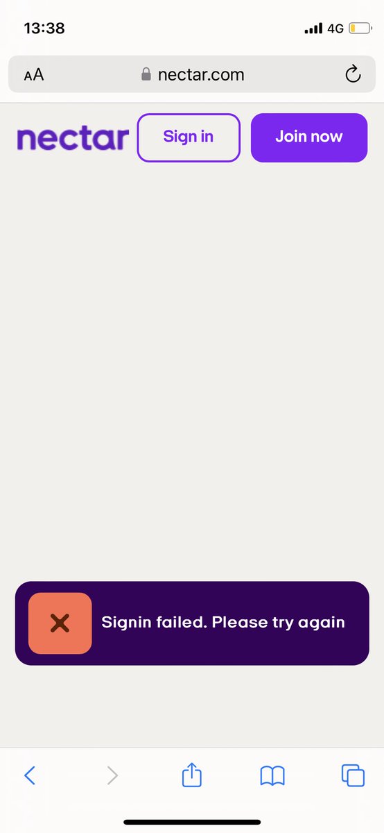 MrsAmyLFox's tweet photo. @nectar can you help. I’m trying to sign in but can’t. I’ve been sent a code and reset my password and I still can’t https://t.co/qyxjTsn8PK