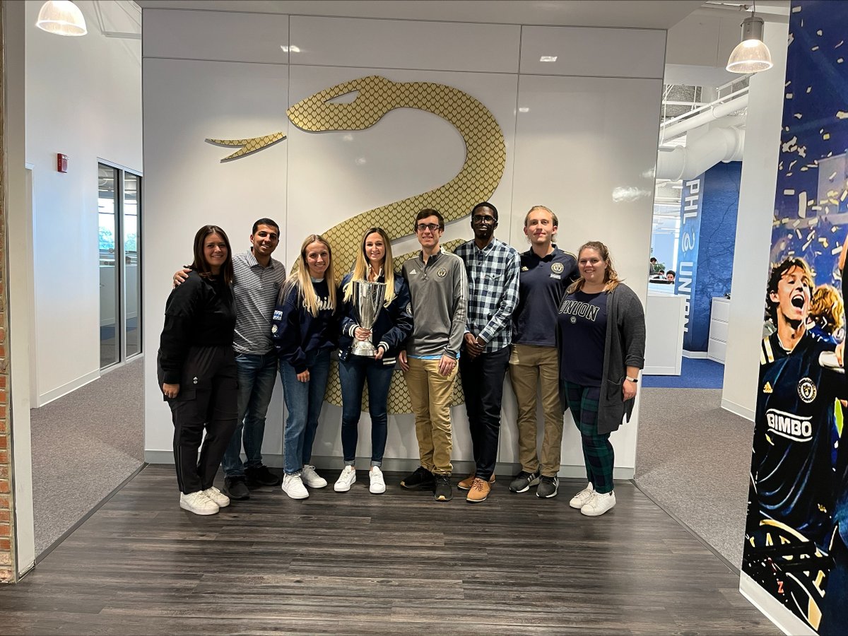 TempleSTHM's tweet photo. Good luck to our industry partner, the @PhilaUnion, as they take on LAFC in the #MLSCup today!
Congratulations to our alumni and students who have worked hard to make this such a successful season for the Union! #GoUnion #STHMProud https://t.co/LlIn9u58uq
