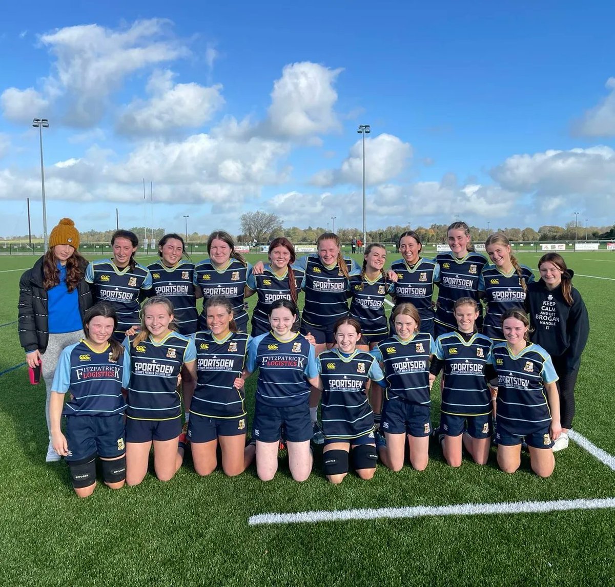 NavanLadiesRFC's tweet photo. Fantastic Leinster Cup quarter final win for our u18 girls away to Tullow RFC (10-44). Congrats girls. Semi Finals here we come 👏🔥 Match report to follow.
#upnavan #doitforher @LeinsterWomen @HerSportDotIE https://t.co/5RXli0FbeL
