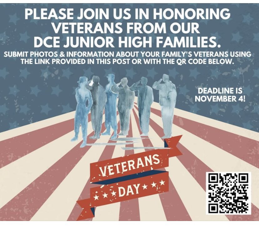 ms_long08's tweet image. The response from JH students to honor Veterans for the Veterans Day wall mural has been amazing! I cannot wait to see how it turns out! Please join us November 10 at the JH cafeteria from 3:30-4:30 to see the mural! #EverestPride @DCE_JH