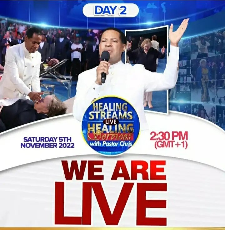 WE ARE LIVE!
Participate Live @ https://t.co/vESOBiDaNr  

Share link to ALL, especially the sick. A MEGA TRANSFORMATION is set to surge the Nations of the world📣

#healingstreams 
#healingtothenations
#Healingnow
#HSLHSwithpastorchris
#ministrycentrewarri 