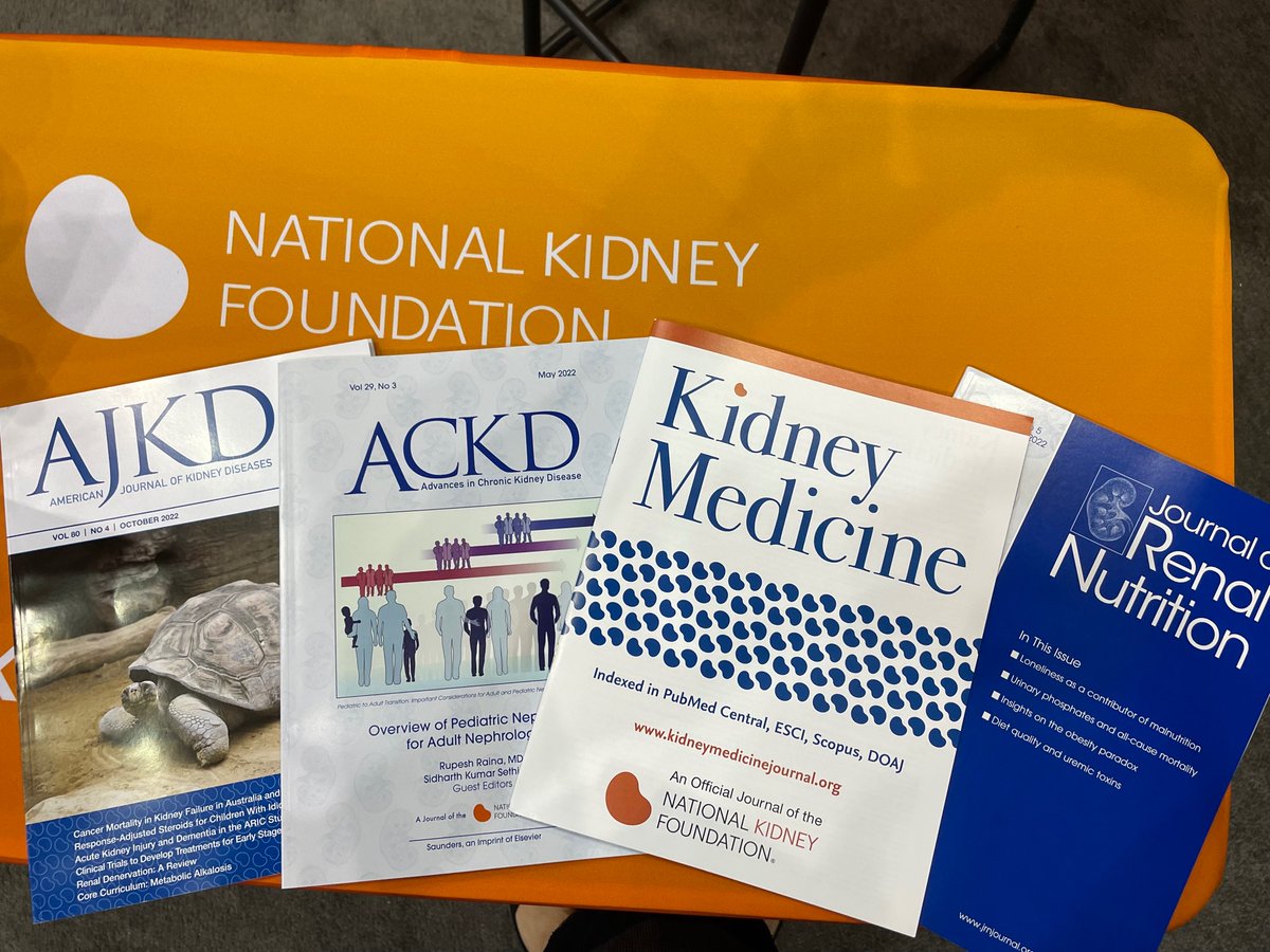 Stop by @NKF_NephPros booth 1401 for some airplane reading for the trip home! @KidneyMed @AJKDonline @JReN_Social @ackdonline #KidneyWk
