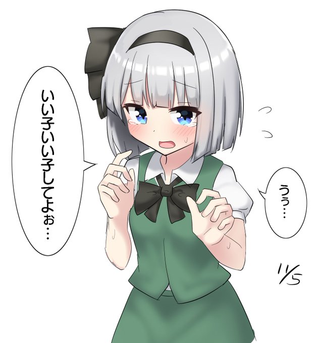 11/5で良い子の日なので甘えんぼ妖夢
おやすみょん 