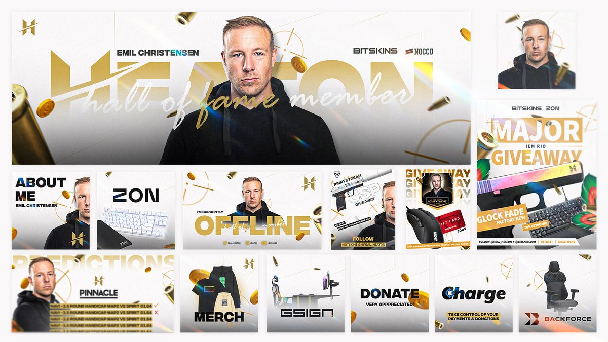 Did some work for the legend <a href="/Real_HeatoN/">Emil Christensen</a> 's social media and twitch a while ago 🔥
Happy to continuesly being able to work with cool people in the esport space 🫡 

For more of my work - behance.net/vxy