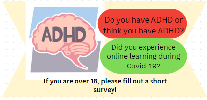 EmilyDa02708656's tweet photo. Do you have #ADHD or think you have ADHD?
Did you experience #onlinelearning during #Covid19? 
We are researching ADHD and #communication in the online classroom! 
If you are over 18 you can participate in this research by completing this short survey:

https://t.co/ROxjsXX901 https://t.co/tcd3jScXX2