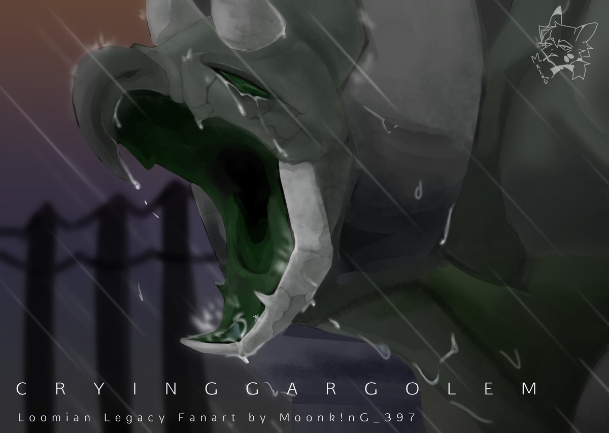 Loomian Legacy: Sad Gargolem💧 #loomianlegacyart 
#LoomianLegacy #Gargolem