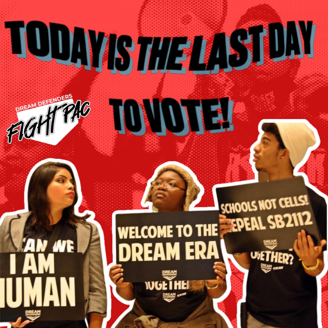 DDFightPac's tweet photo. Have you heard?👀 
Today is the last day to vote early in Florida! If you have not yet, make your plan to vote on Election Day November 8th. See you at the polls!🗳️ 

*Early voting dates vary by county https://t.co/QGG6kmIi5a