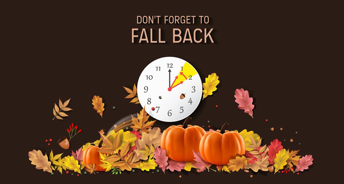 Winter may be near, but at least we get an extra hour of sleep tonight! Don’t forget to set your clocks back an hour tonight. 

#DaylightSavings