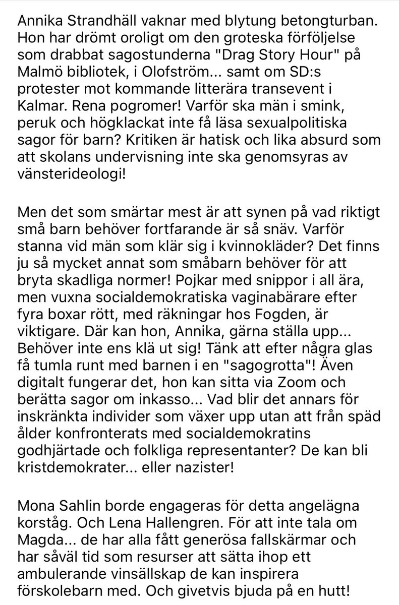 Mats 🐘 on Twitter "RT katjanouch Inlägget som nu fick mig "begränsad