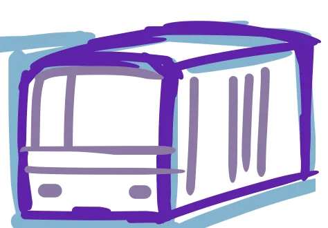 空港電車、これくらいでもう「空港電車」に見えてくるので記号として中々強い 