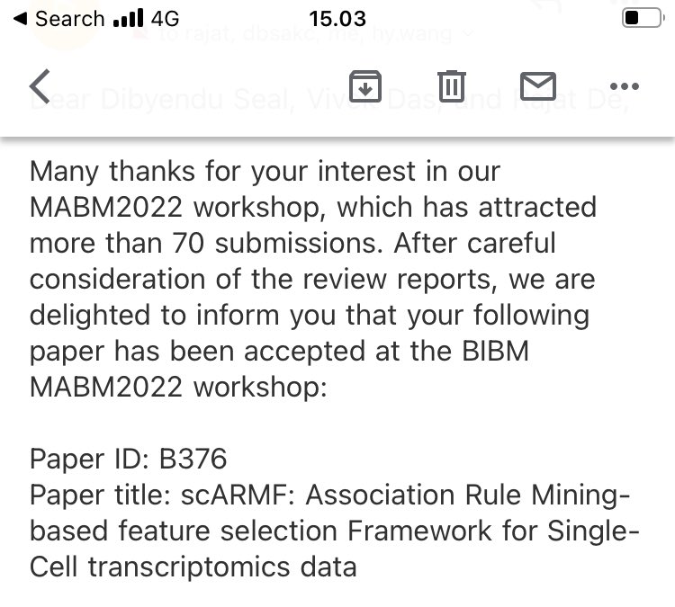 After a great birthday brunch with friends, could not have asked for a better Saturday afternoon.

Excited about conference paper acceptance at BIBM2022 MABM.

We also get s slot for 20 mins oral presentation. 

Congratulations @dibyenduBSeal ! 👏🏽

#singlecell #MachineLearning