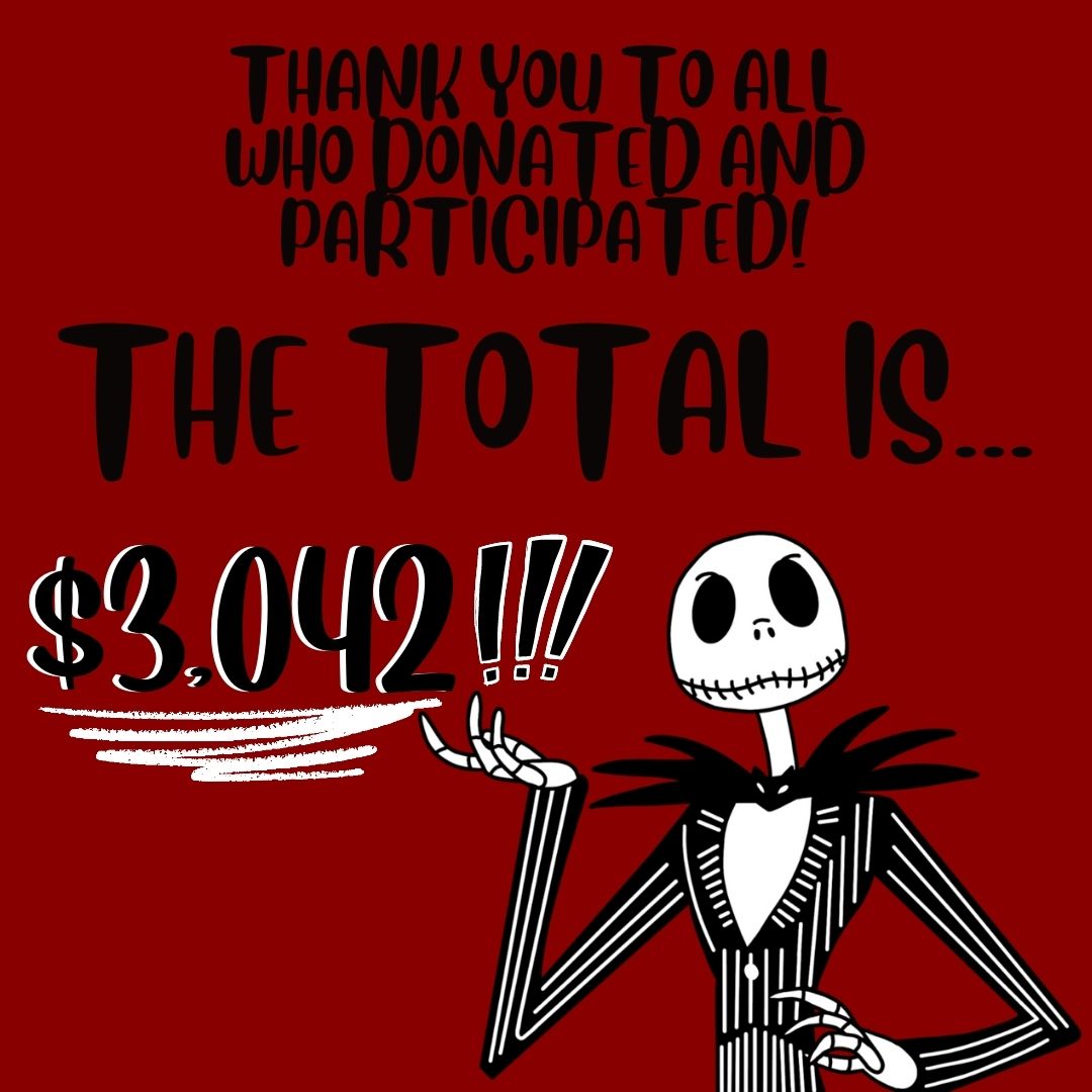 We can't say thank you enough to everyone who donated on our trick-or-treat night! This total shows just how much every dollar counts!! #WCDM