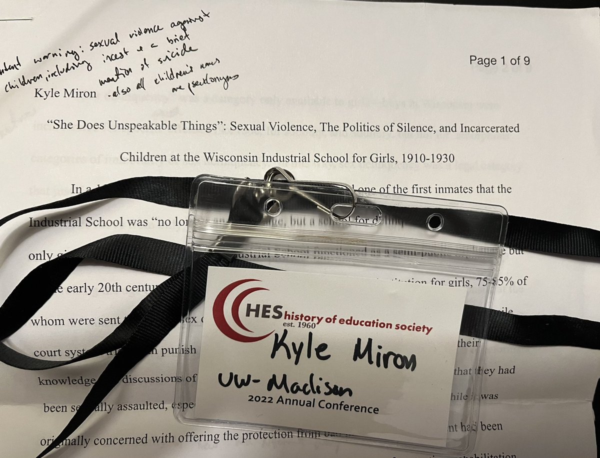 Kyle Miron (@kyle_snow_miron) on Twitter photo I had a blast presenting at <a href="/HistEdUSA/">History of Education Society</a> and felt so lucky to learn and be in community with so many amazing minds! I also definitely heard a ghost in an elevator. Everything you could ever want from a first conference I had a blast presenting at <a href="/HistEdUSA/">History of Education Society</a> and felt so lucky to learn and be in community with so many amazing minds! I also definitely heard a ghost in an elevator. Everything you could ever want from a first conference