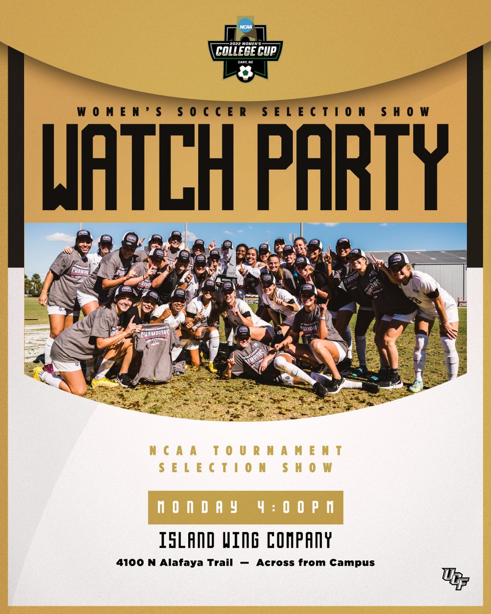 Come join us to celebrate our AAC Regular Season Championship and watch the NCAA Tournament Selection Show on Monday, Nov. 7 at Island Wing Company at 4 pm!