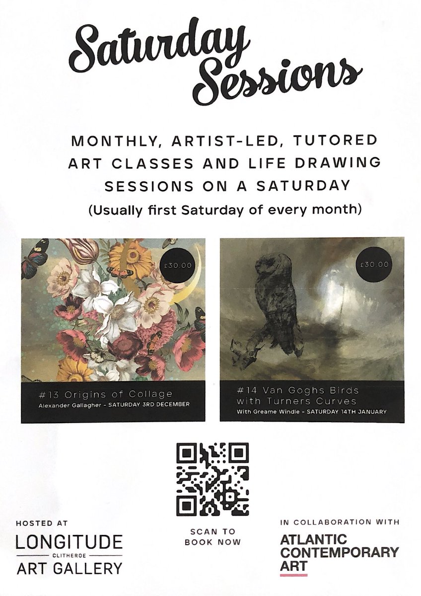 Our next two Sessions are live now. Book early Billy Butlin! <a href="/longitudeart/">Longitude Gallery</a> #artworkshop #art <a href="/alexgallagher80/">Alexandra Gallagher</a>