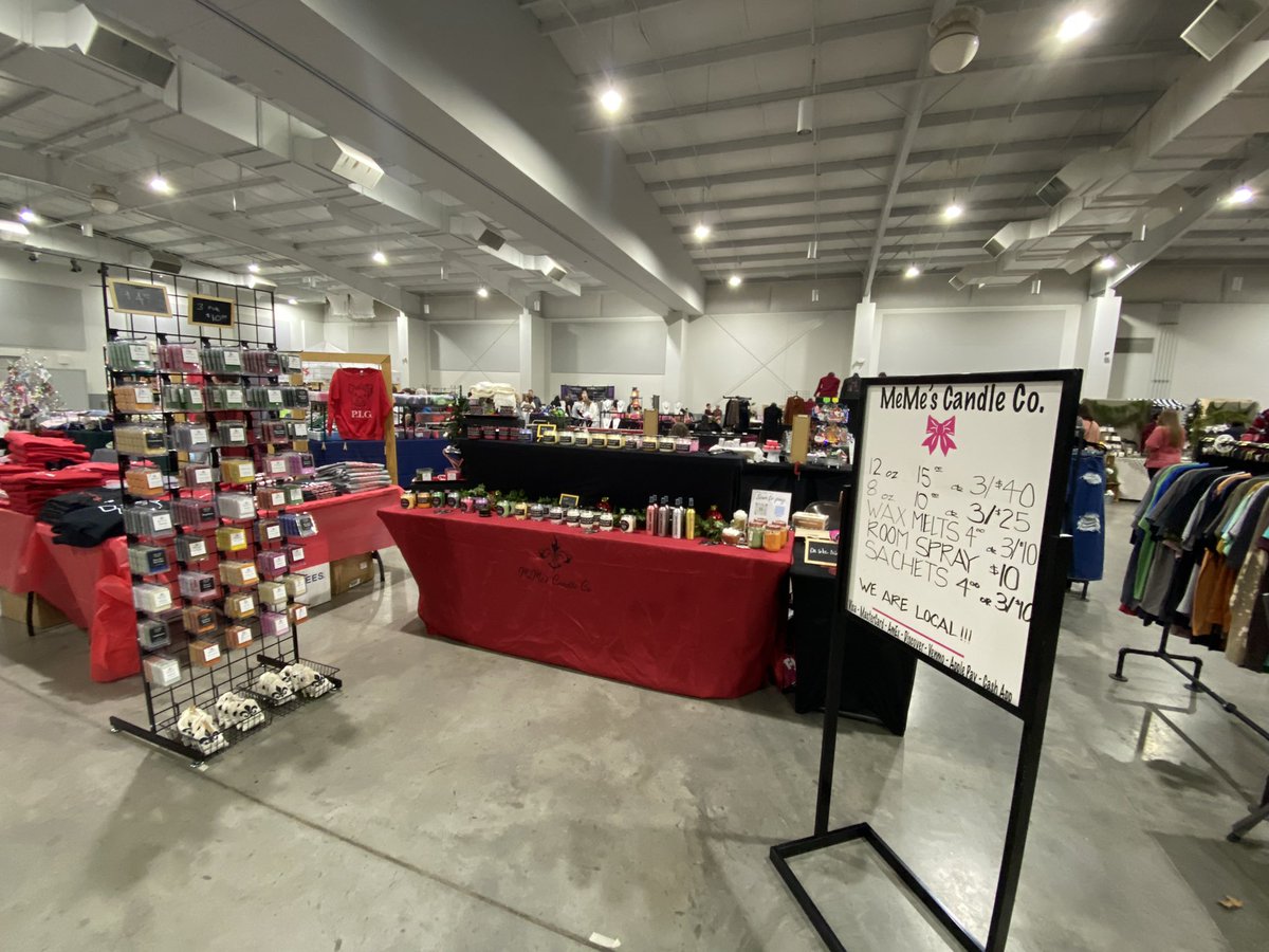 Holiday Market today until 4:00 at Kay Rogers Park in Fort Smith AR. memescandleco.com if you can’t make it. Candles, Wax Melts, Room Sprays and Sachets.